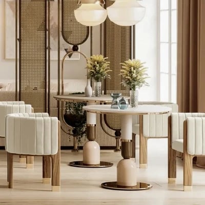 Picture of Arlin Modern Accent Chair – Natural Wood  & Steel Accents