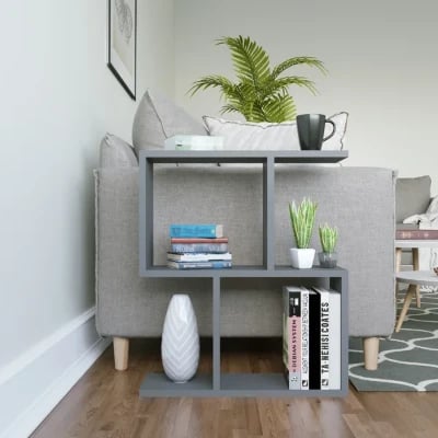 Picture of Kayli Natural wood side table - Four Shelves