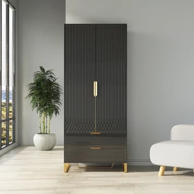 Picture of Mavina Modern Tall Wardrobe with Storage