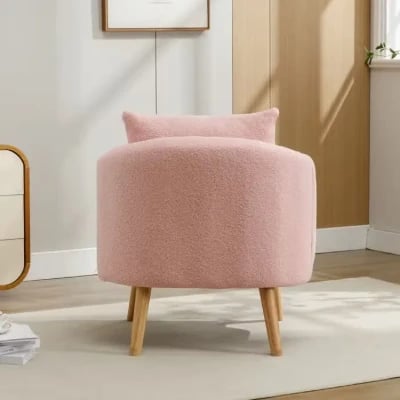 Picture of Velvera Velvet Armchair – Soft Comfort with Natural Wood Legs