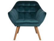 صورة كرسي ميلو بحواف مستديرة – تنجيد ناعم وأرجل خشبية