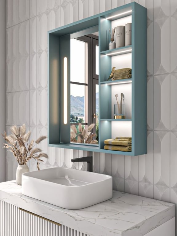Picture of Cavea – Smart LED Bathroom Mirror Cabinet with Storage Shelves
