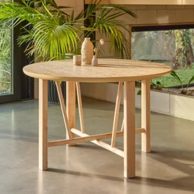 Picture of Miro Round Dining Table – Natural Wood