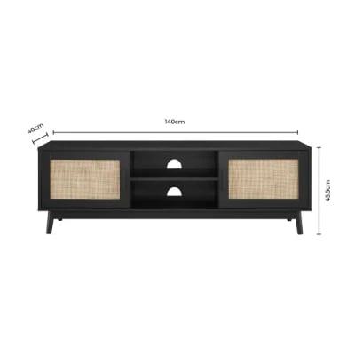 Picture of Lino Natural Wood TV Stand – Woven Doors