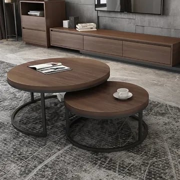 Picture of Fero Modern Natural Wood Coffee Table - 2 pieces