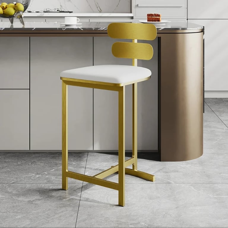 Lumière Dorée – Modern Stainless Steel Bar Stool
