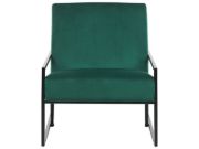 صورة كرسي ڤيونا بذراعين – تصميم أنيق بإطار أسود وتنجيد فاخر