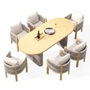 Picture of Veridian outdoor dining set – Natural Wood