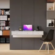 Picture of Krasmo – Natural Wood Wall-Mounted Desk with Storage