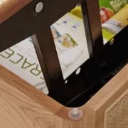 Picture of Perla Coffee Table – Natural Wood & Rattan with Storage Drawers