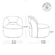 Picture of Élite Curve Accent Chair-Natural Wood.