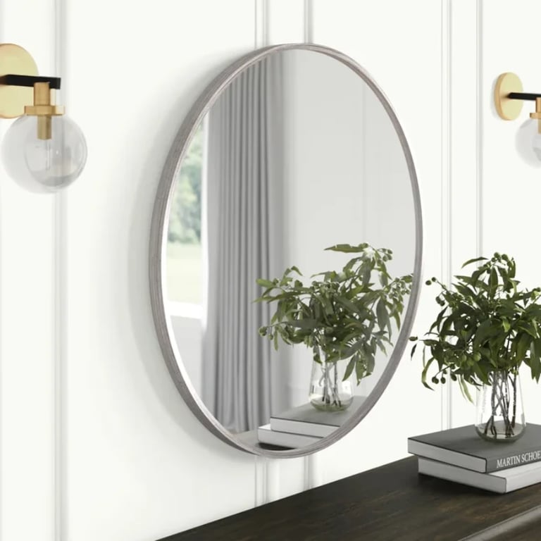 Zora Round Metal Wall Mirror
