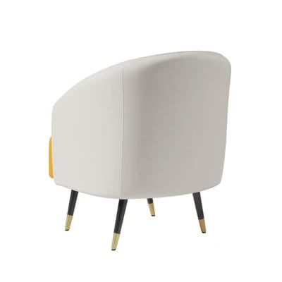 Picture of Saphira Modern Accent Chair – Leather with Stainless Steel Legs