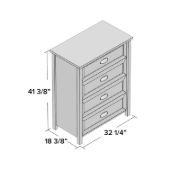 Geraldine 4 Drawer 32.25'' W Chest