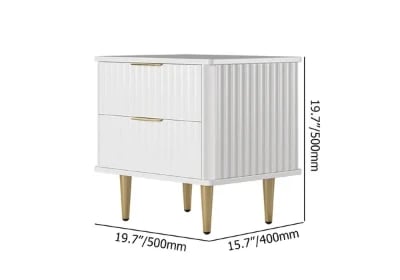 Siri – Side Table in Natural Wood with Stainless Steel Legs