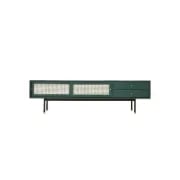 Ratta Modern Green TV Stand for 70 inch TV with 2 Drawers & 2 Doors