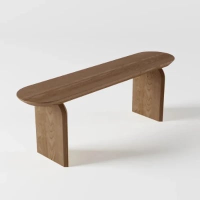 Picture of Nero Natural  Wood Dining Bench – Durable Elegance