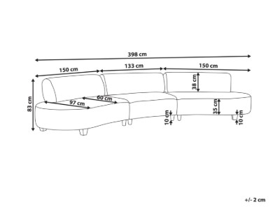 Picture of Valeo Curved L-Shaped-Adjustable Backrests–Natural Wood