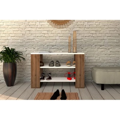 Picture of Ancora White and Wooden Shoe Rack