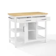 Flury Small Kitchen Island with storage