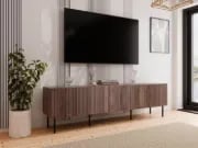 Picture of Solaro – Slatted Wood TV Stand with Metal Legs