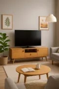 صورة فييرا – وحدة تلفاز من الخشب الطبيعي بتصميم مينيمالي أنيق