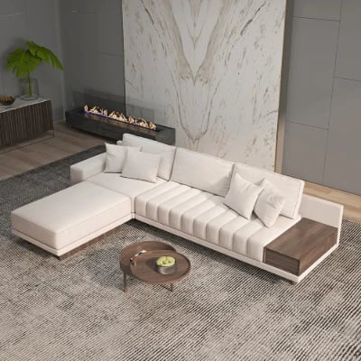 Picture of Armia L-Shaped Sectional – Natural Wood