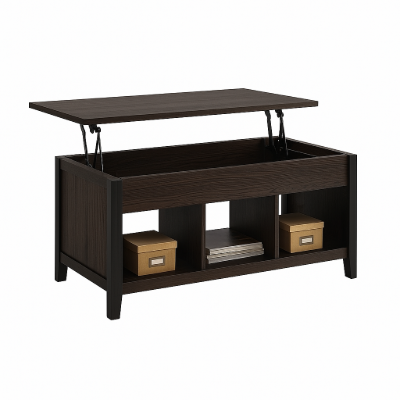 Picture of Accur Lift Top Natural Wood  Coffee Table with Storage