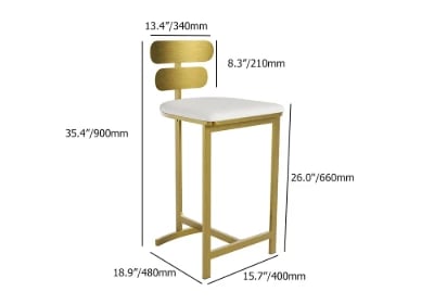 Lumière Dorée – Modern Stainless Steel Bar Stool