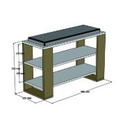 Picture of Ancora White and Wooden Shoe Rack