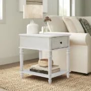 صورة طاولة جانبية خشب طبيعى راكان - درج