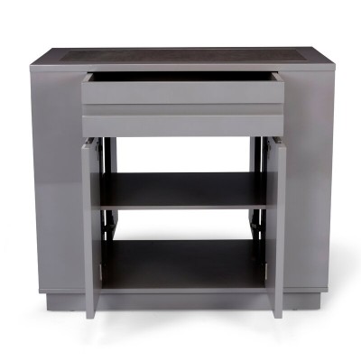 Rivie Kitchen Island Modern Storage Unit - Natural Wood