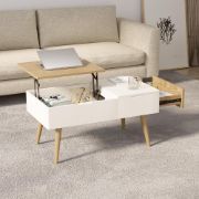 Picture of Mocito Lift-Top Coffee Table – Natural Wood with Storage Drawer