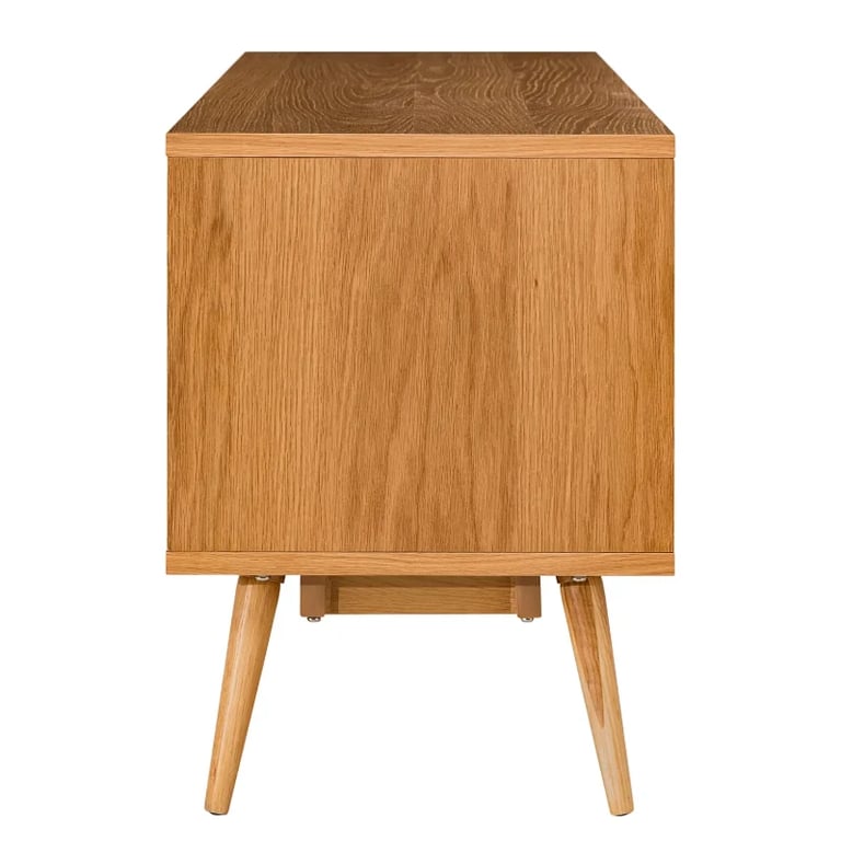 صورة فييرا – وحدة تلفاز من الخشب الطبيعي بتصميم مينيمالي أنيق