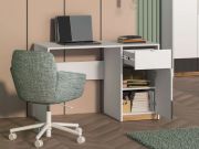 Picture of Alinea Modern Desk with Drawer & Storage Cabinet – Natural Wood