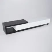 Quoint Modern TV Stand Retracted & Extendable 3-Drawer Media Console for TV