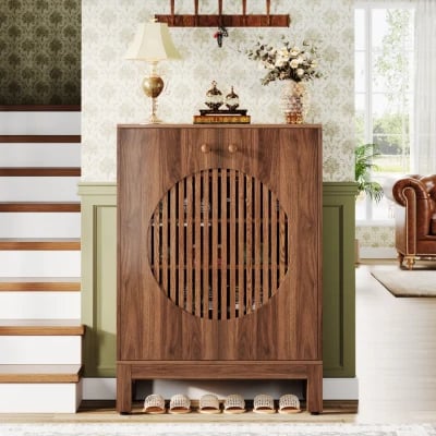 Cirvelle - Modern Natural Wood Shoe Cabinet