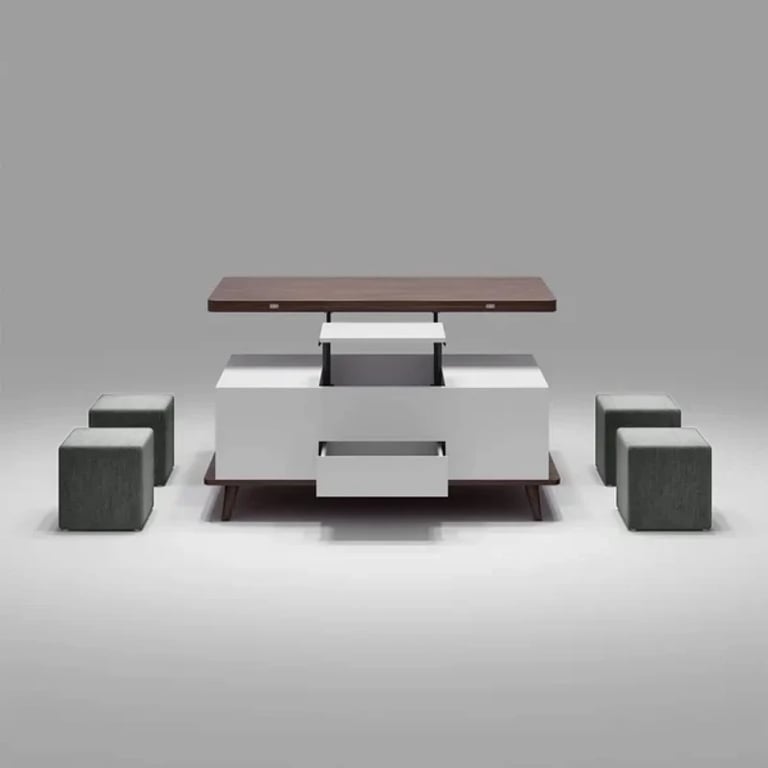 Picture of Smila Multifunctional Natural Wood Coffee table - 5 pieces