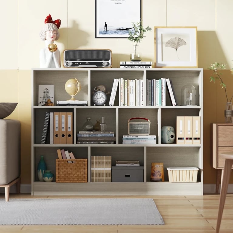 Binegar – Wide Natural Wood Display & Storage Unit