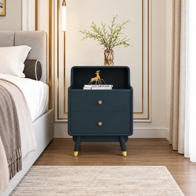 Solo - Modern Bedroom Table with 2 Drawers