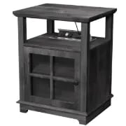 صورة طاولة جانبية خشب طبيعي -شيرلين