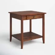 Picture of Aidan Natural wood side table - One drawer