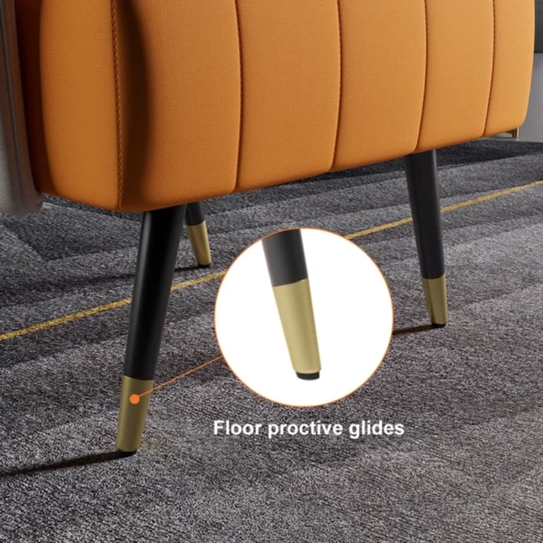 Picture of Saphira Modern Accent Chair – Leather with Stainless Steel Legs