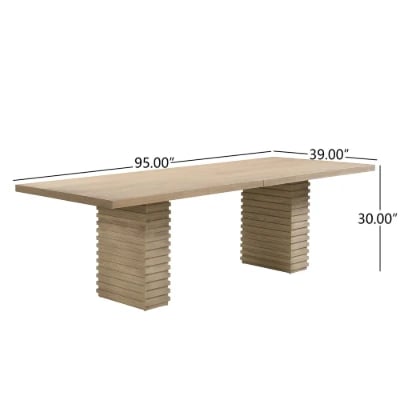 Elvara Dining Set – Natural Wood with Upholstered Chairs