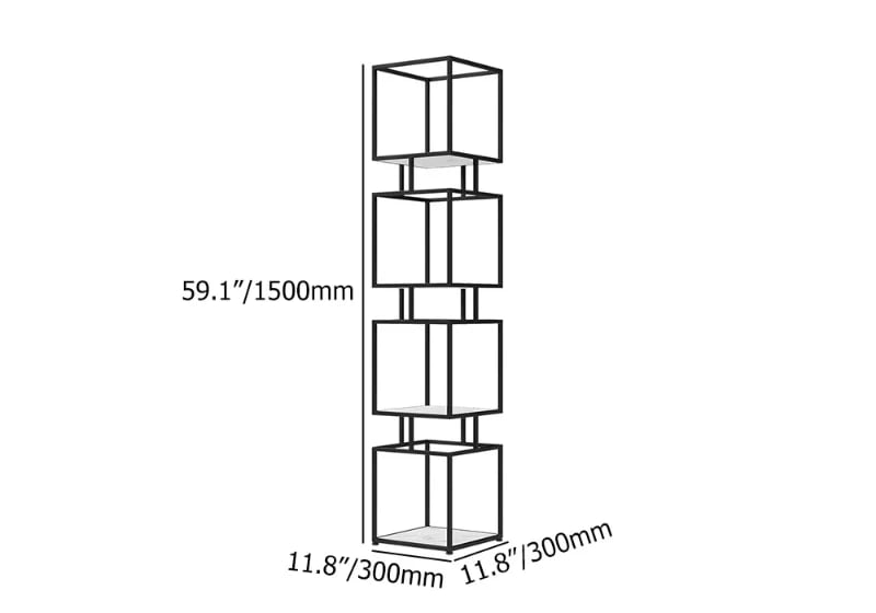 Lumière Display Shelf – Black Metal Frame with Minimal Design.