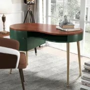 Soleil Curved Desk - Natural wood.