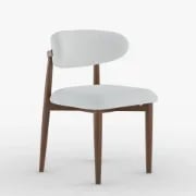 Picture of Elio Curved Back Dining Chair – Elegant Form with Treated Natural Wood