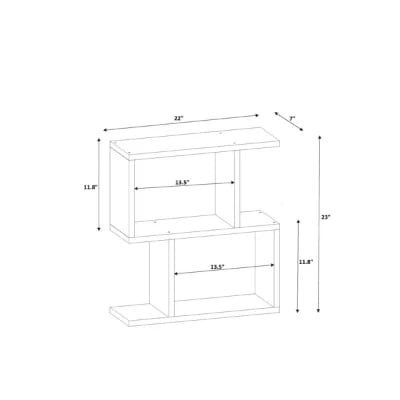 Picture of Kayli Natural wood side table - Four Shelves