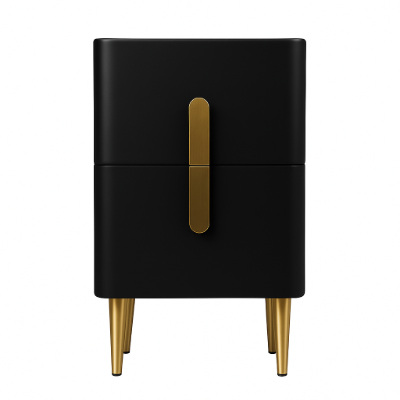 Picture of Inarrow Modern Nightstand Gold legs - 2 drawers