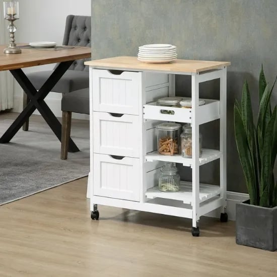 Kulinos Small Kitchen Island with Wheels